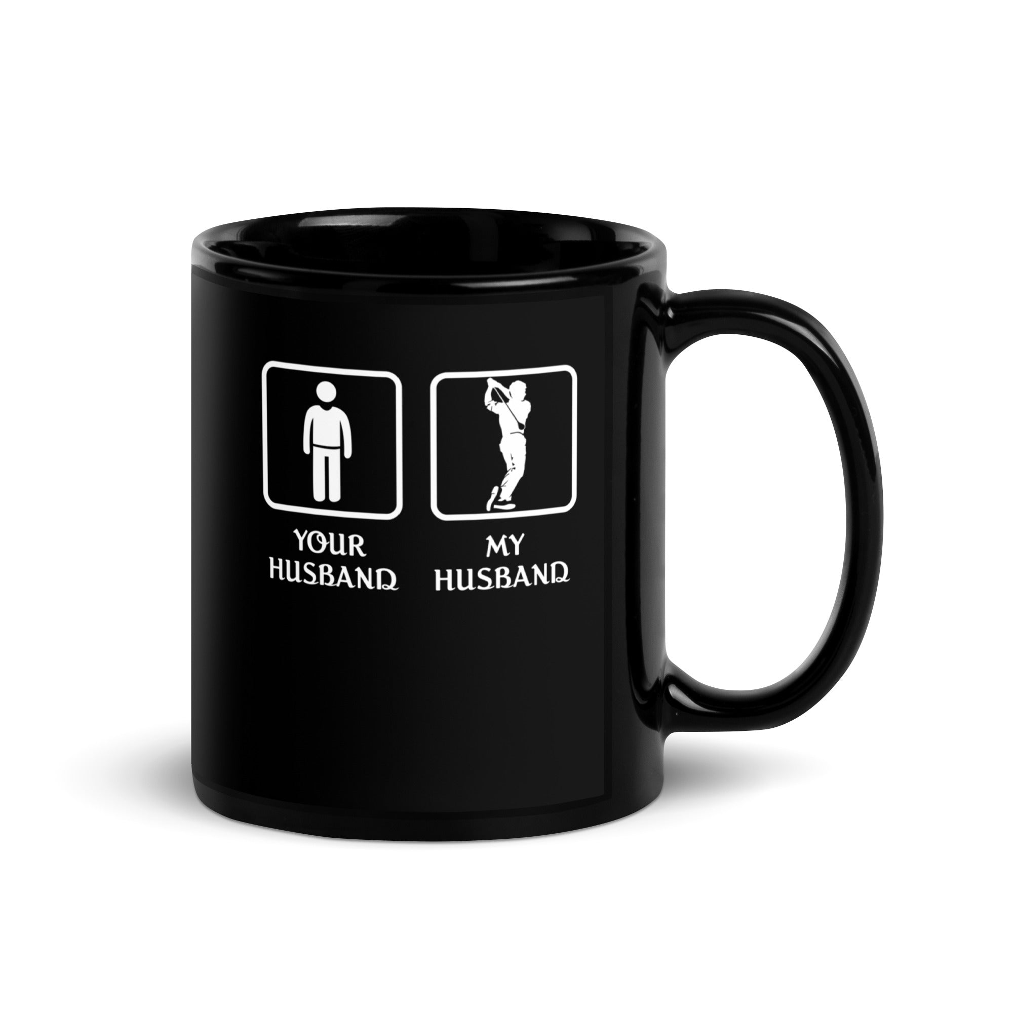 Golf Player - Your husband My husband Black Glossy Mug-Teelime | shirts-hoodies-mugs