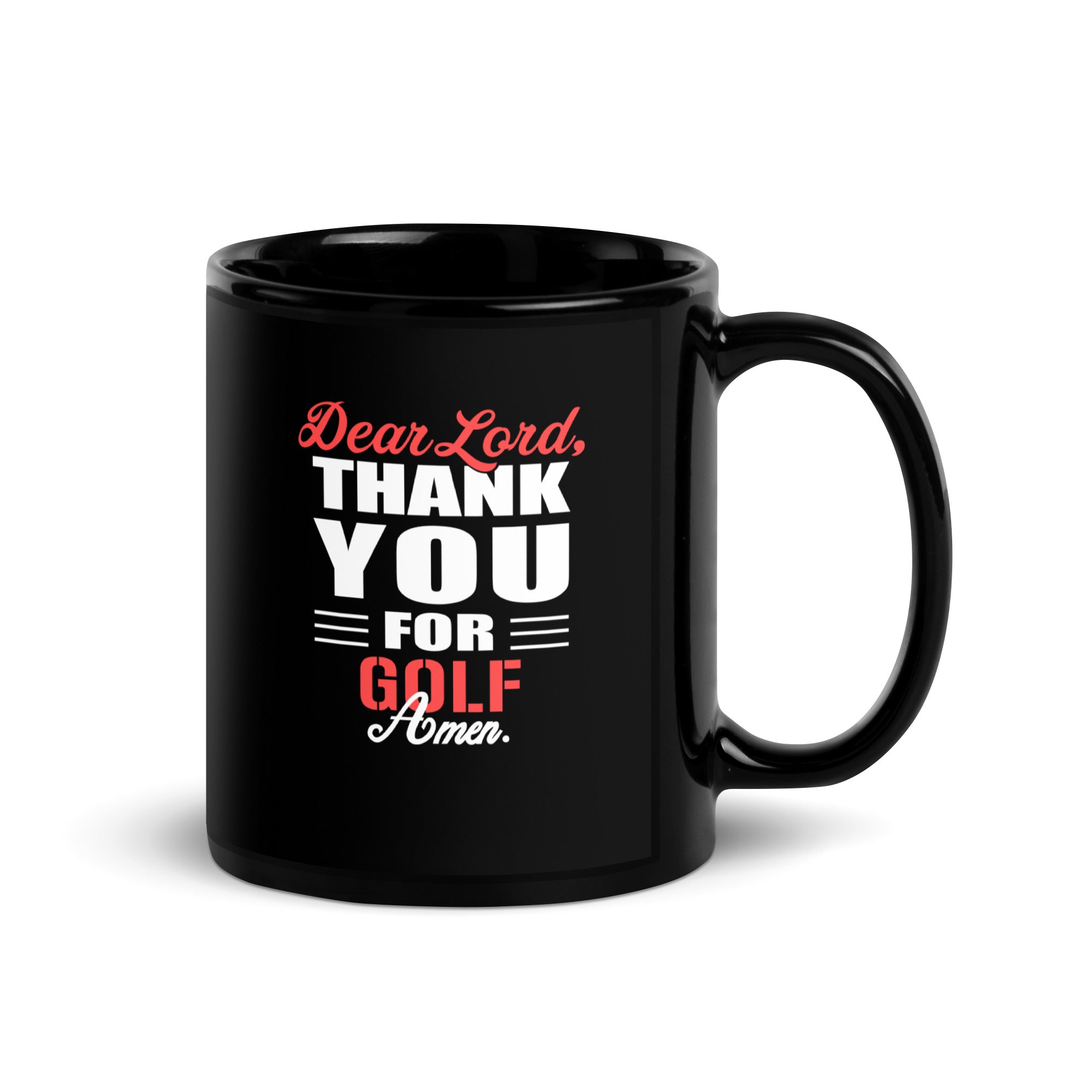 Golf Dear Lord, thank you for Golf Amen Black Glossy Mug-Teelime | shirts-hoodies-mugs