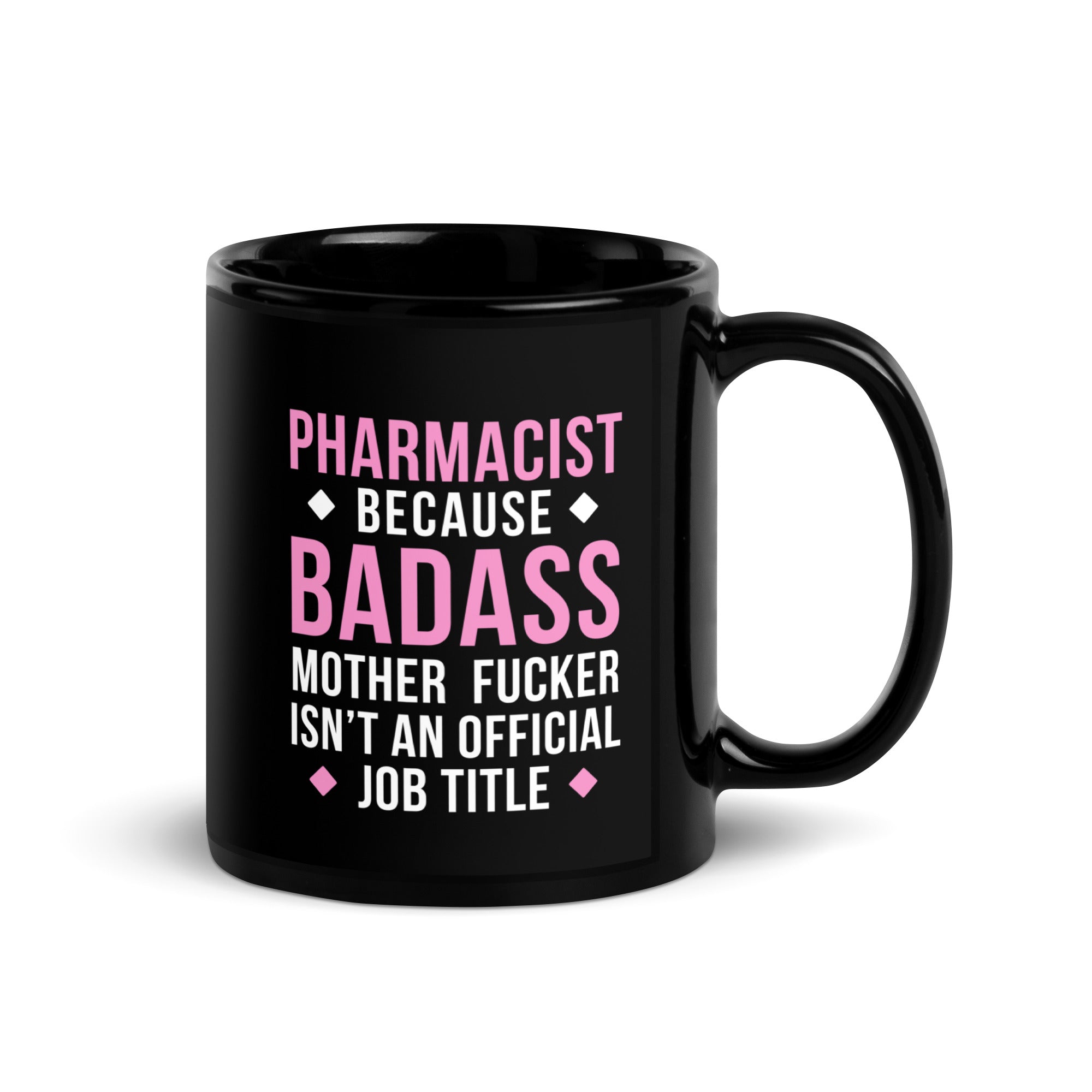 Badass Pharmacist Black Glossy Mug-Teelime | shirts-hoodies-mugs