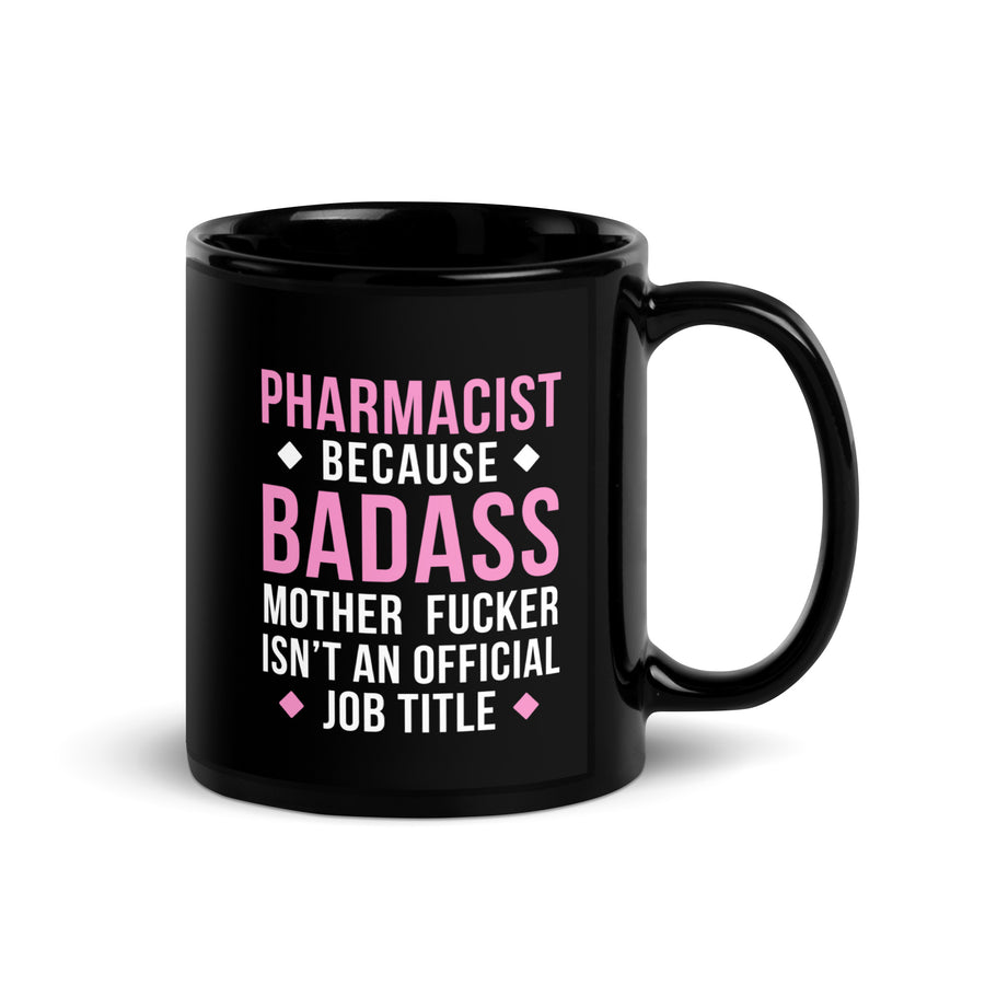 Badass Pharmacist Black Glossy Mug-Teelime | shirts-hoodies-mugs
