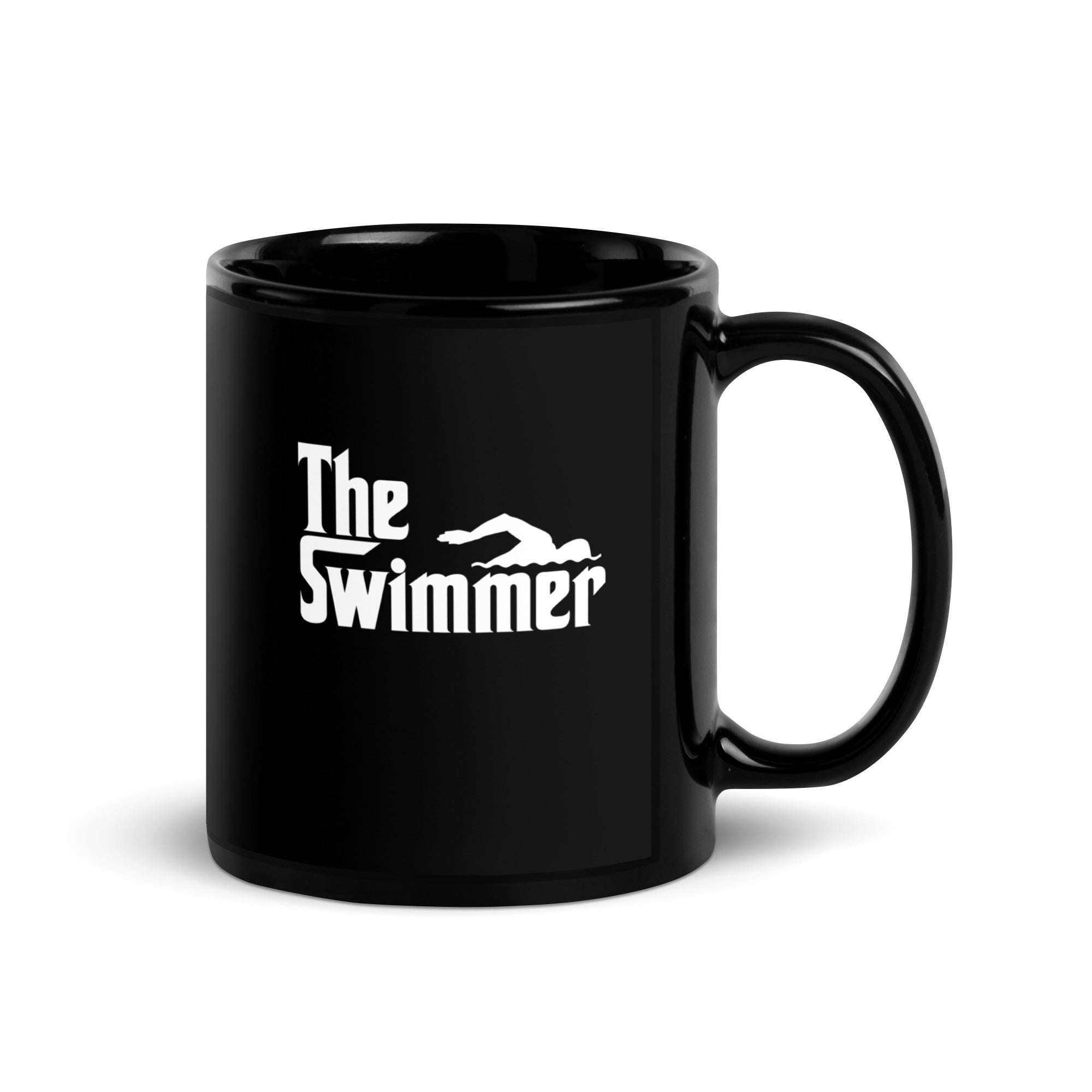 The Swimmer Black Glossy Mug-Teelime | shirts-hoodies-mugs
