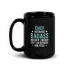 Chef because badass mother fucker isn't an official job title Black Glossy Mug-Teelime | shirts-hoodies-mugs