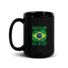 Brazilian Jiu Jitsu - BJJ Flag Black Glossy Mug-Teelime | shirts-hoodies-mugs