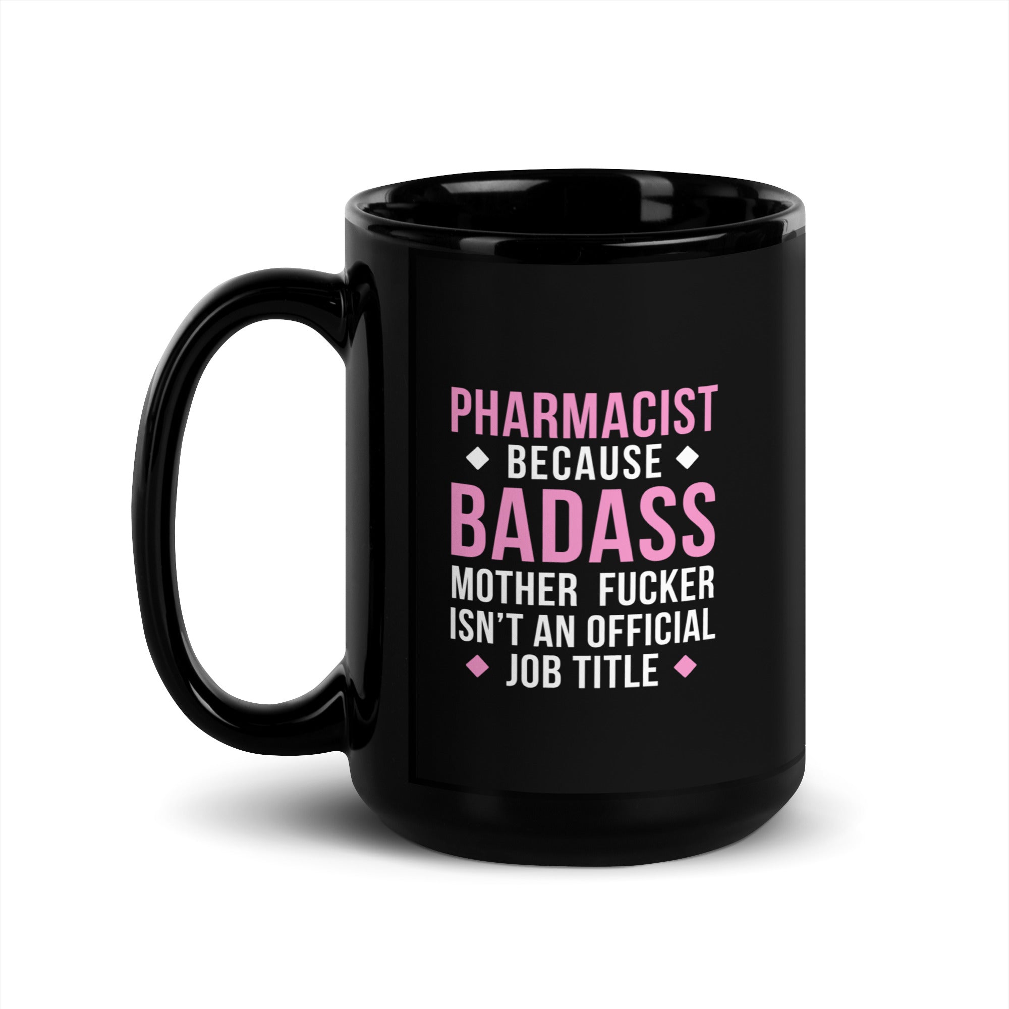 Badass Pharmacist Black Glossy Mug-Teelime | shirts-hoodies-mugs