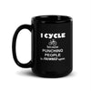 I Cycle because punching people is frowned upon Black Glossy Mug-Teelime | shirts-hoodies-mugs