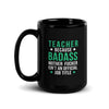 Teacher because badass mother fucker isn't an official job title Black Glossy Mug-Teelime | shirts-hoodies-mugs