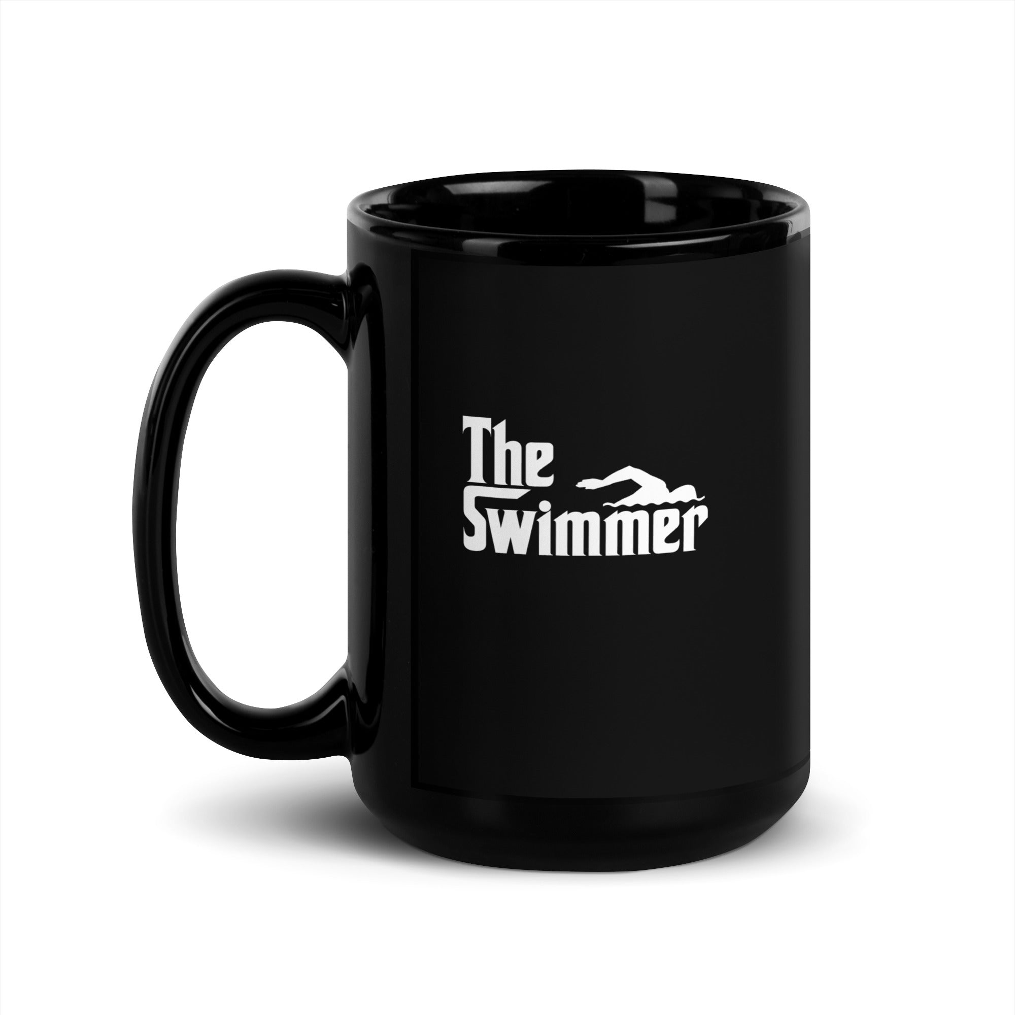 The Swimmer Black Glossy Mug-Teelime | shirts-hoodies-mugs