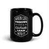 Motorcycle When life throws you a curve lean into it Black Glossy Mug-Teelime | shirts-hoodies-mugs