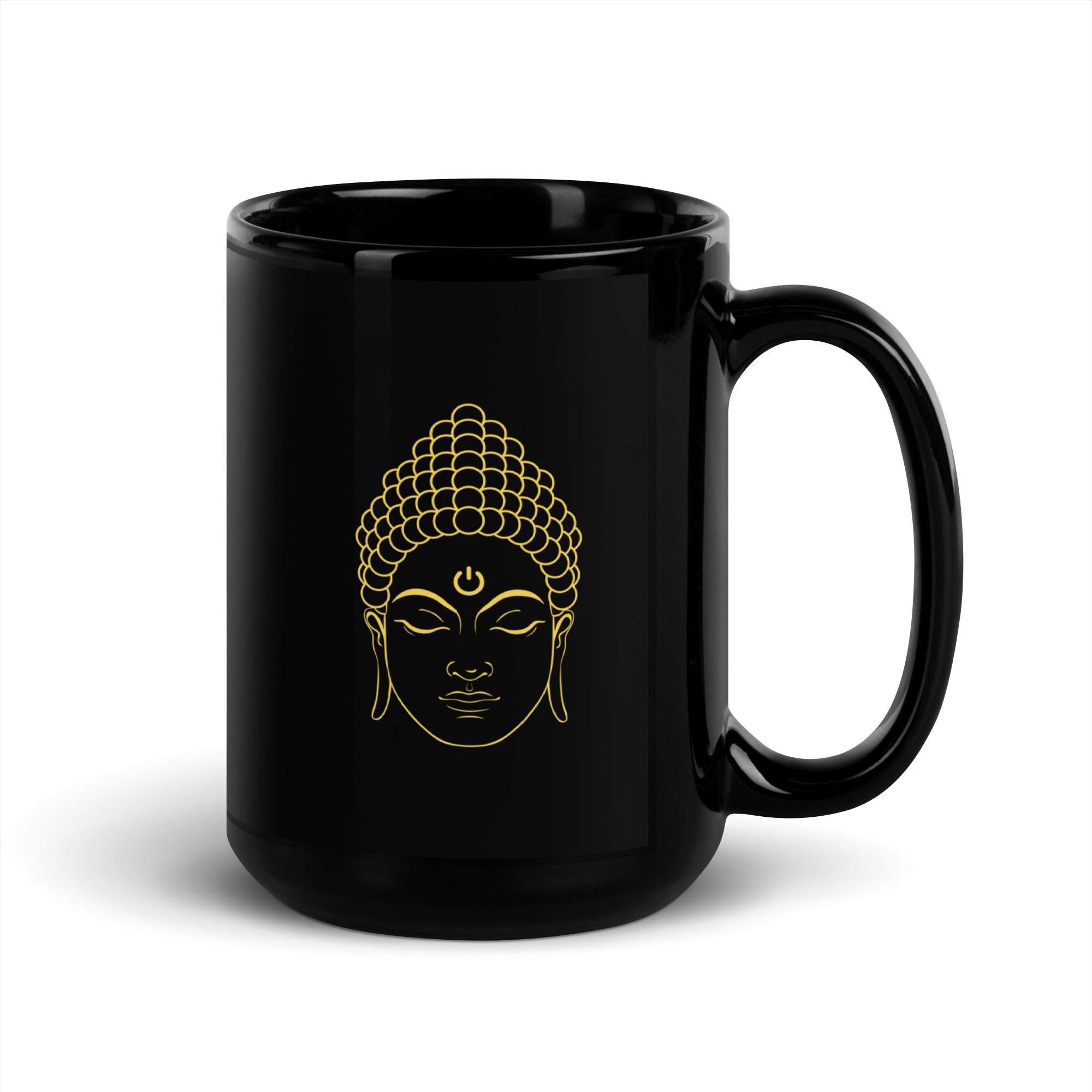 Buddhism Buddha Power Black Glossy Mug-Teelime | shirts-hoodies-mugs