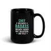 Chef because badass mother fucker isn't an official job title Black Glossy Mug-Teelime | shirts-hoodies-mugs