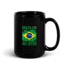 Brazilian Jiu Jitsu - BJJ Flag Black Glossy Mug-Teelime | shirts-hoodies-mugs