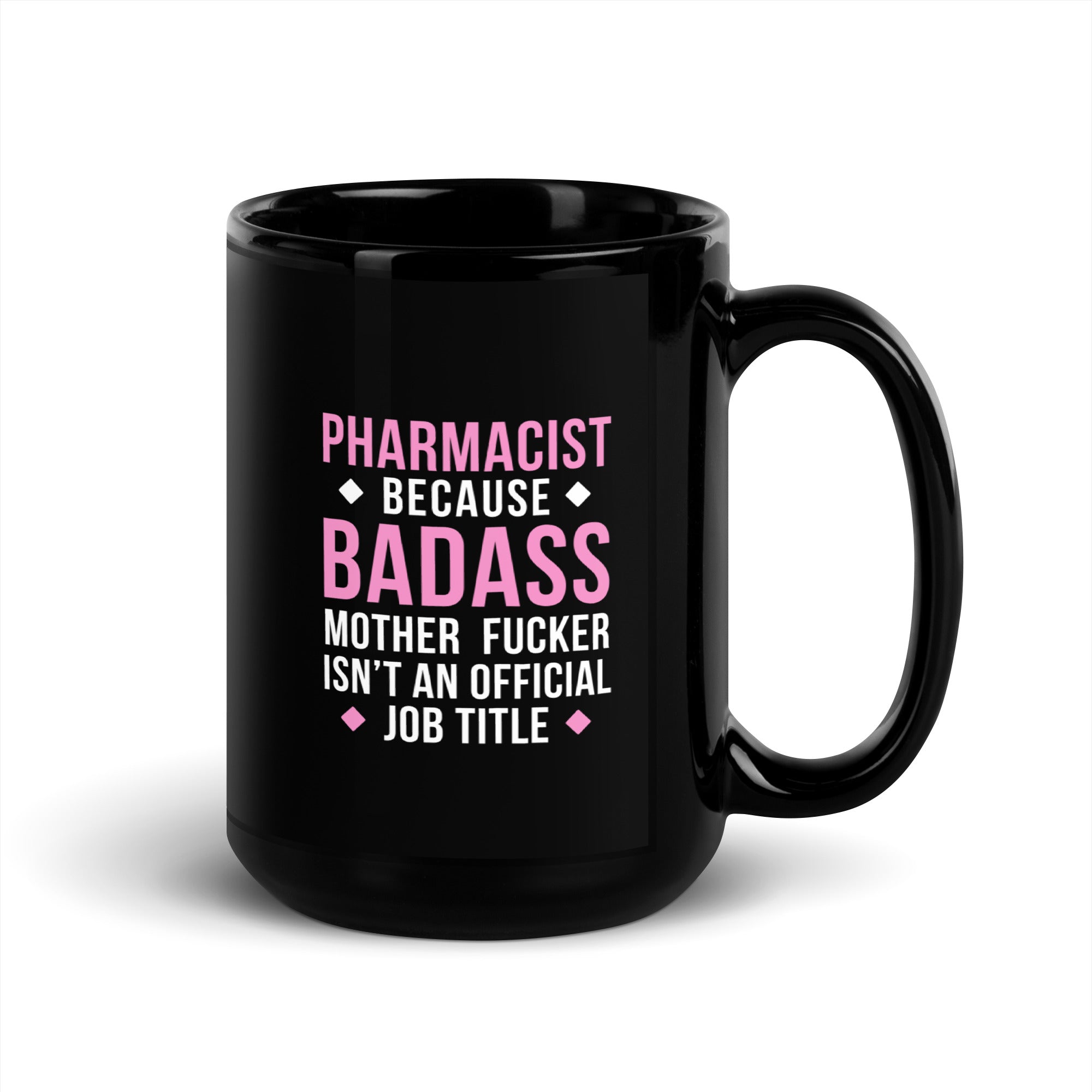 Badass Pharmacist Black Glossy Mug-Teelime | shirts-hoodies-mugs