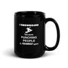 I Snowboard because punching people is frowned upon Black Glossy Mug-Teelime | shirts-hoodies-mugs