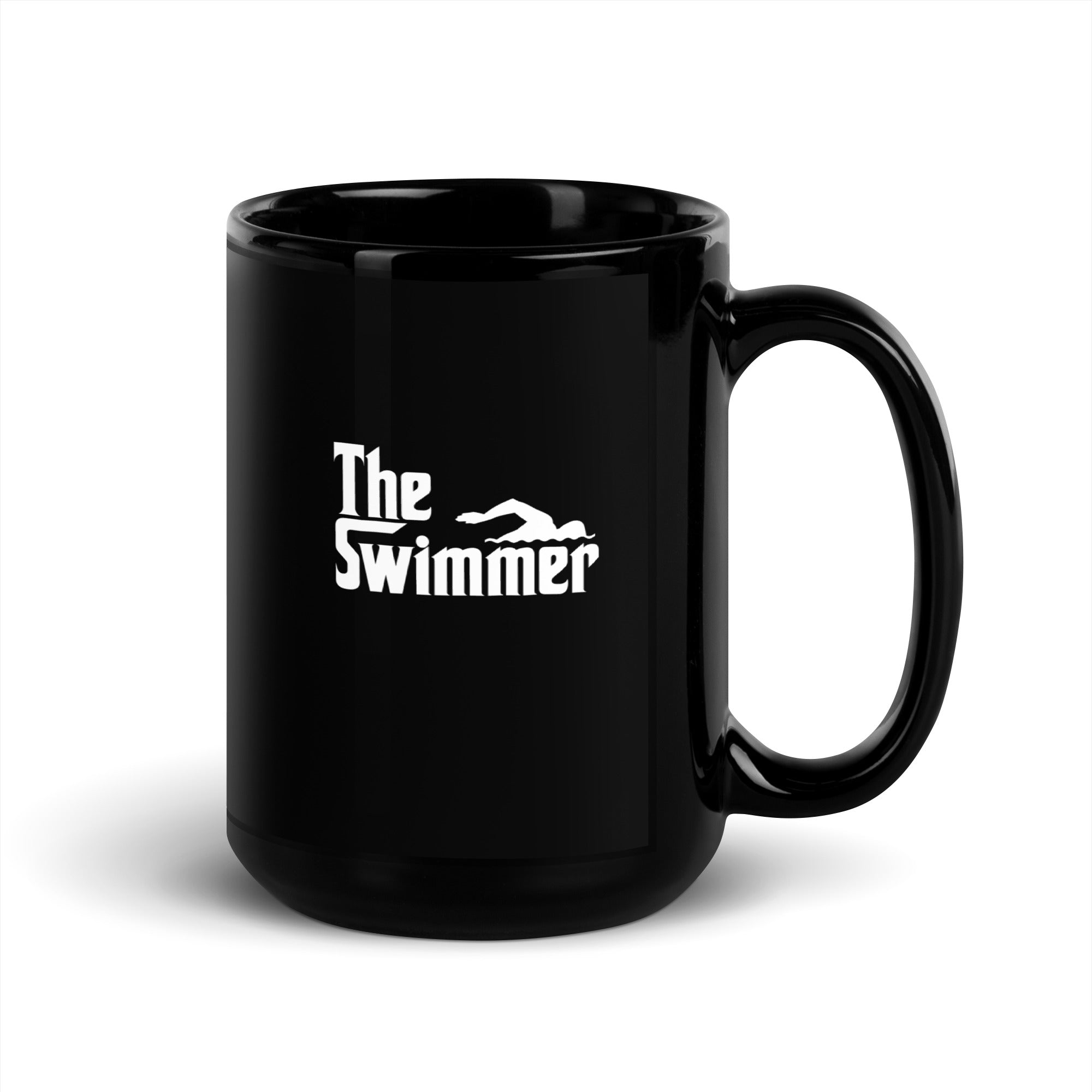 The Swimmer Black Glossy Mug-Teelime | shirts-hoodies-mugs