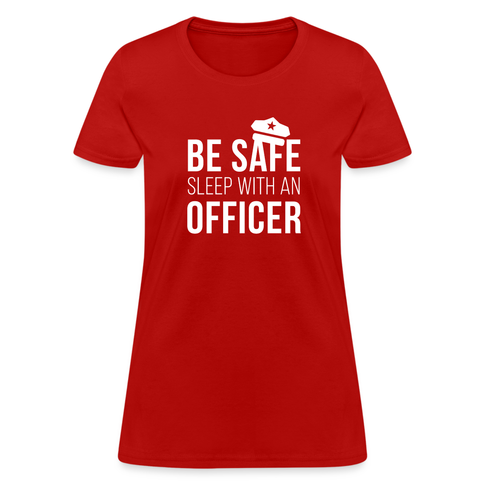 Be safe sleep with an Officer Women's T-Shirt-Women's T-Shirt | Fruit of the Loom L3930R-Teelime | shirts-hoodies-mugs