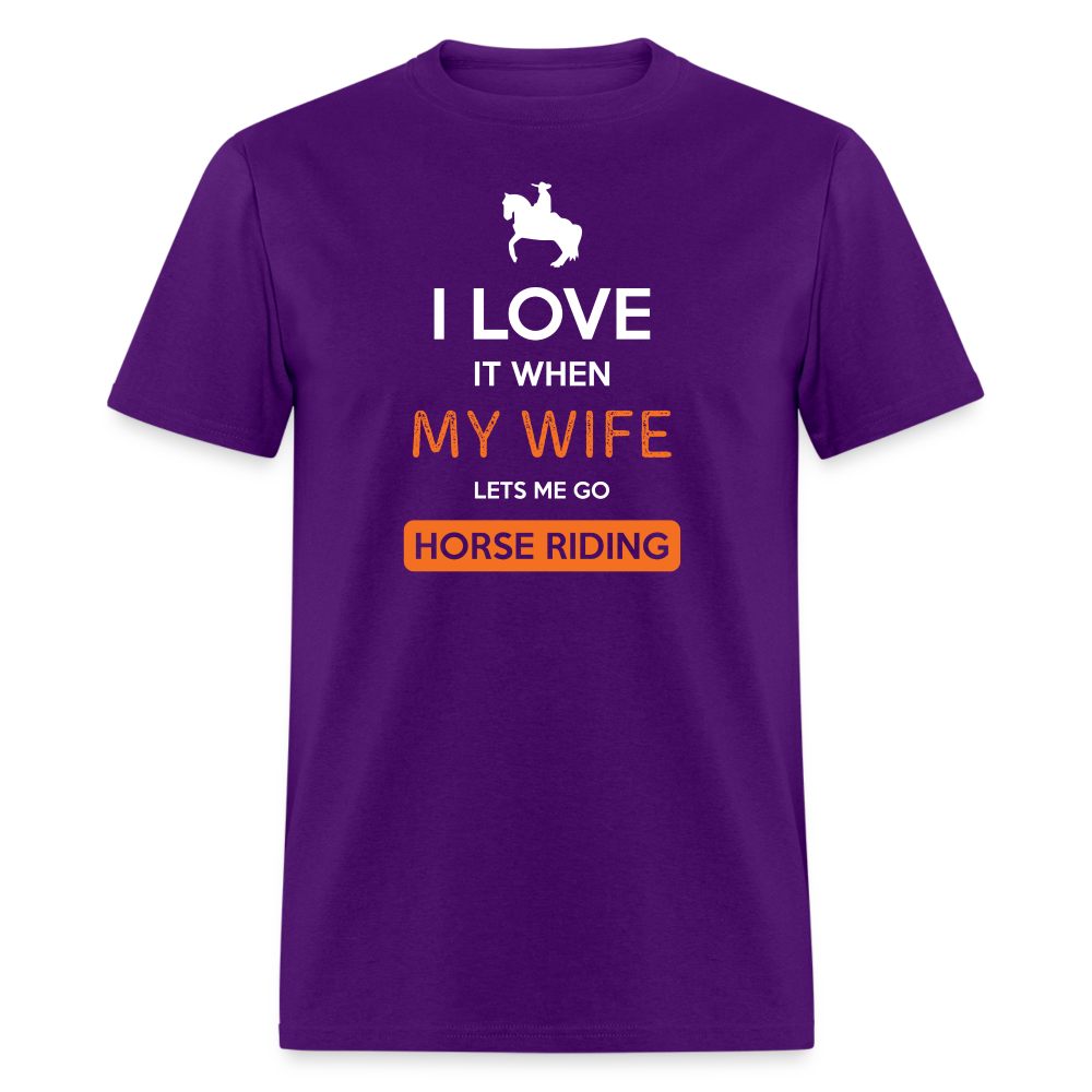I love it when my wife lets me go Horse riding Unisex Classic T-Shirt-Unisex Classic T-Shirt | Fruit of the Loom 3930-Teelime | shirts-hoodies-mugs