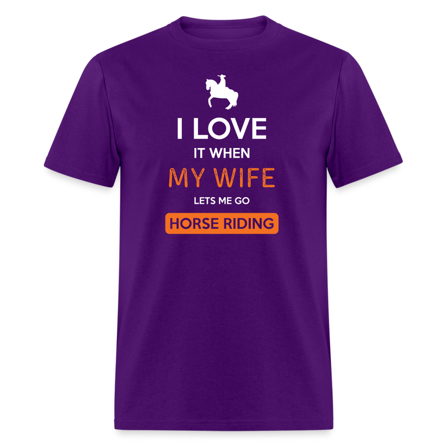 I love it when my wife lets me go Horse riding Unisex Classic T-Shirt-Unisex Classic T-Shirt | Fruit of the Loom 3930-Teelime | shirts-hoodies-mugs
