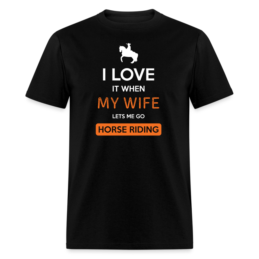 I love it when my wife lets me go Horse riding Unisex Classic T-Shirt-Unisex Classic T-Shirt | Fruit of the Loom 3930-Teelime | shirts-hoodies-mugs