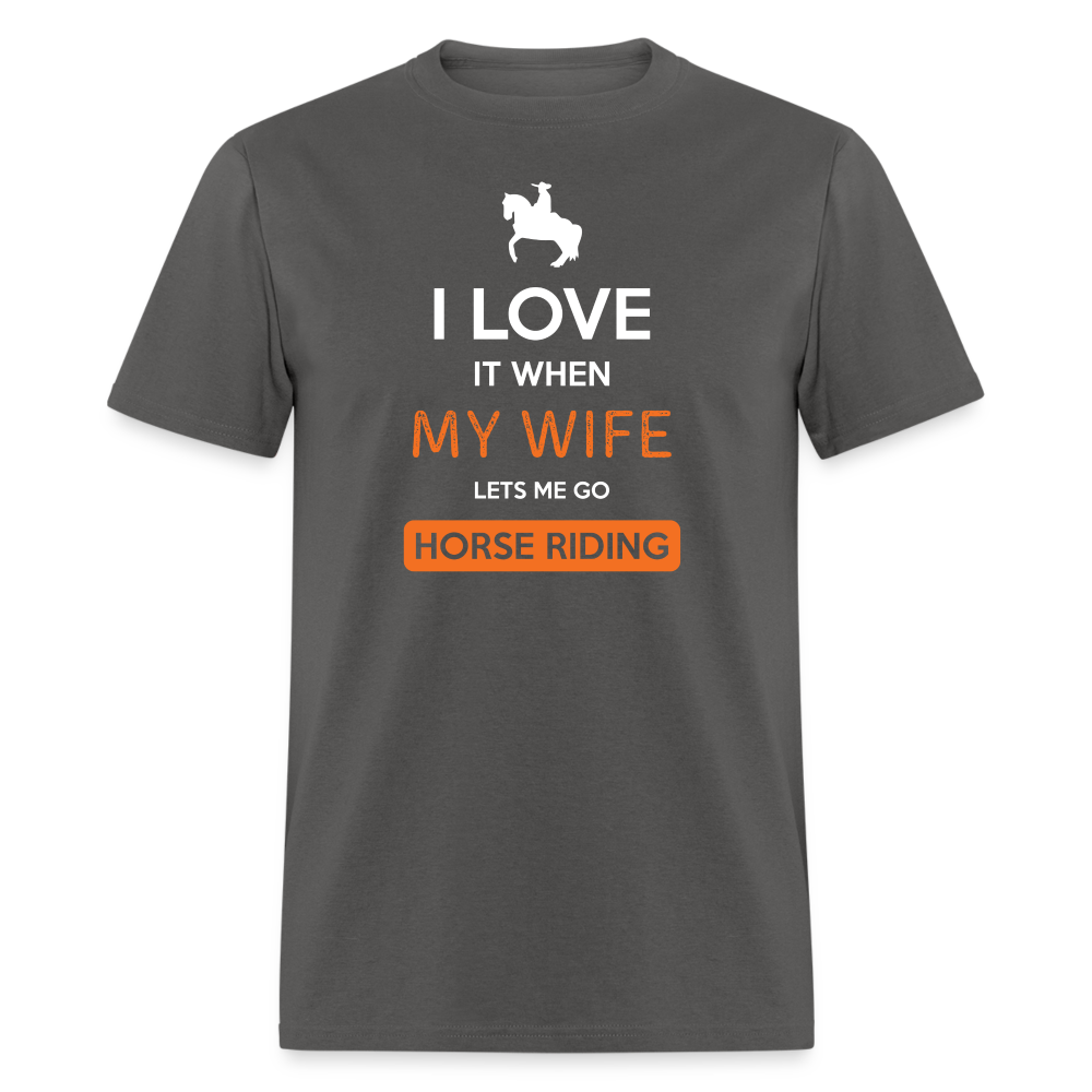 I love it when my wife lets me go Horse riding Unisex Classic T-Shirt-Unisex Classic T-Shirt | Fruit of the Loom 3930-Teelime | shirts-hoodies-mugs