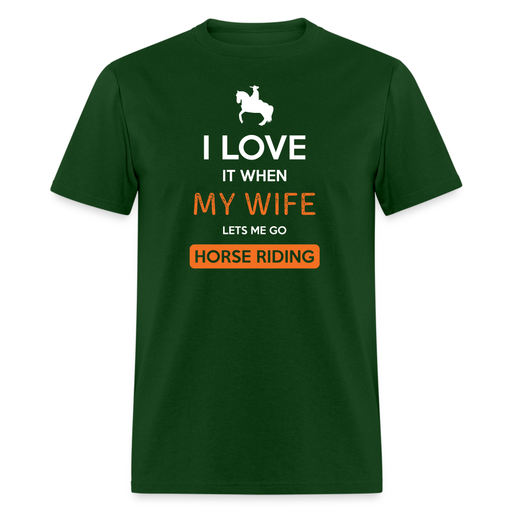 I love it when my wife lets me go Horse riding Unisex Classic T-Shirt-Unisex Classic T-Shirt | Fruit of the Loom 3930-Teelime | shirts-hoodies-mugs