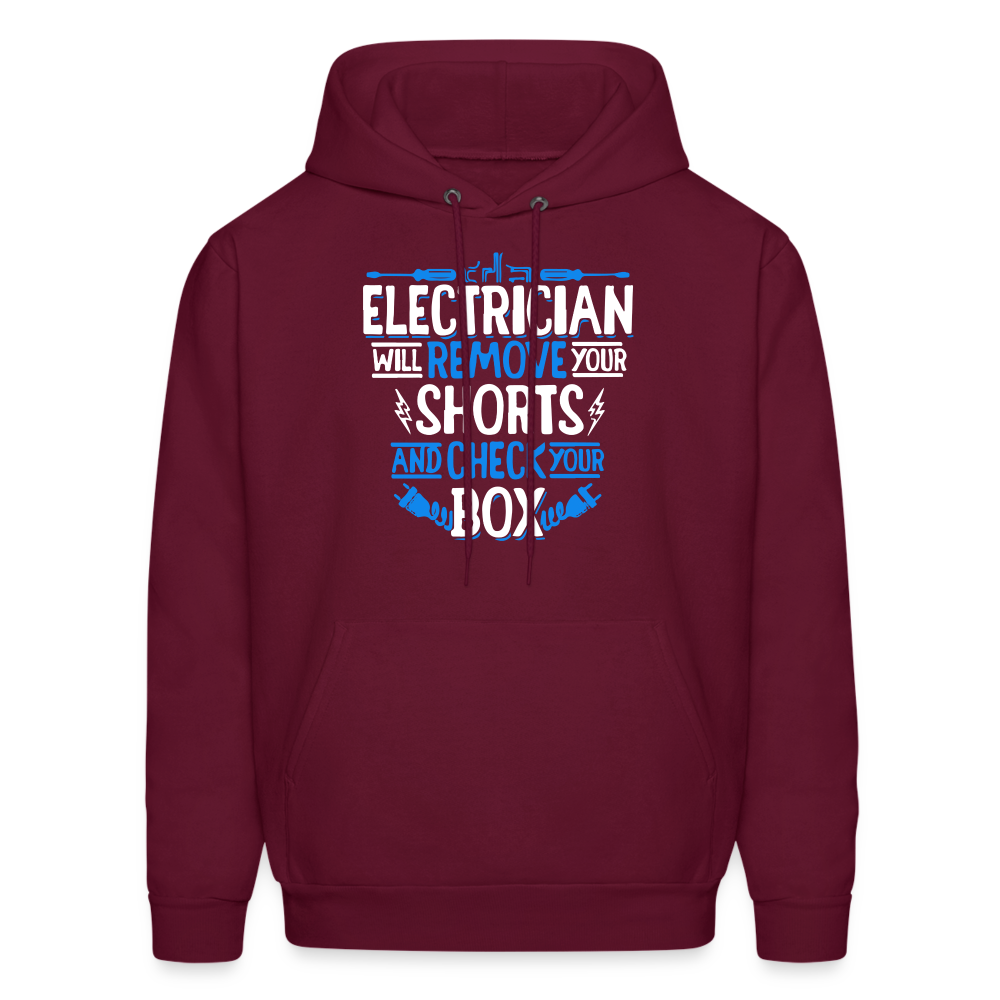 Electrician will remove your shorts Men's Hoodie-Men's Hoodie | Hanes P170-Teelime | shirts-hoodies-mugs