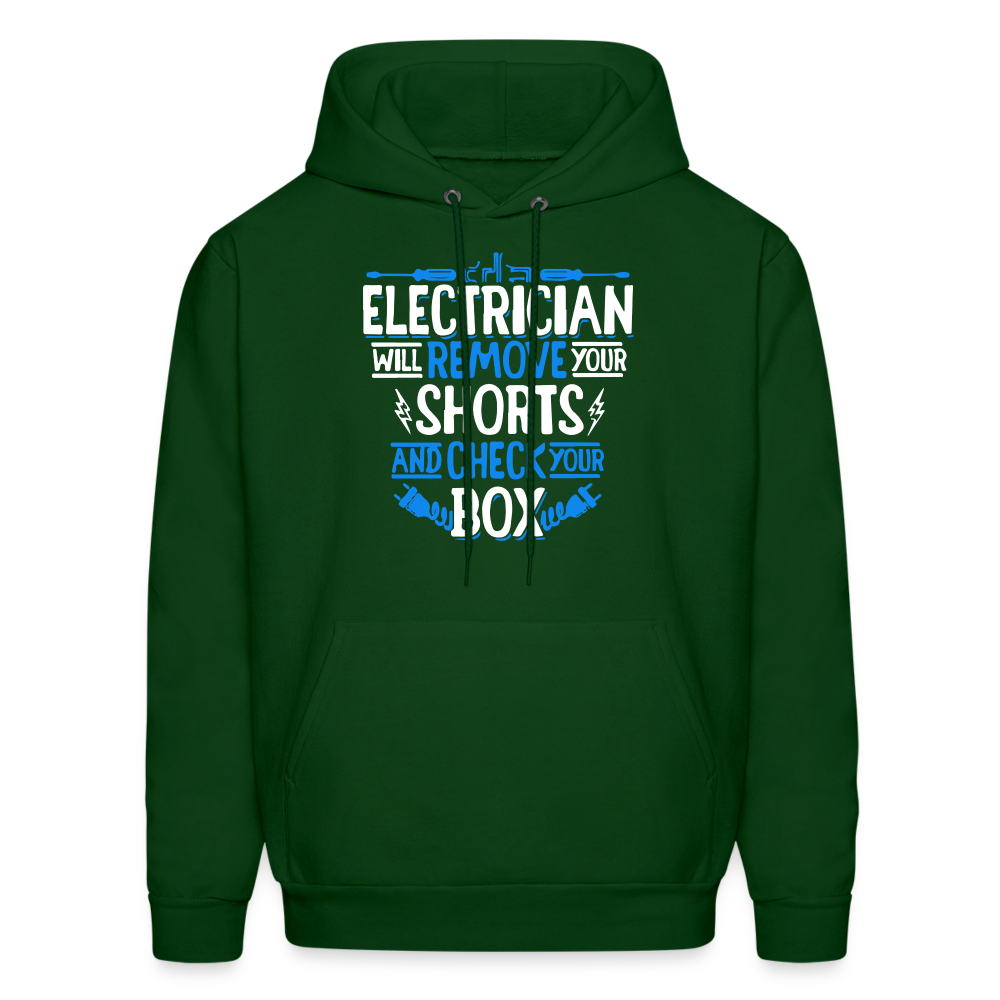 Electrician will remove your shorts Men's Hoodie-Men's Hoodie | Hanes P170-Teelime | shirts-hoodies-mugs