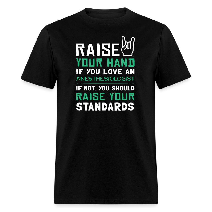 Raise your hand if you love Anesthesiologist Unisex Classic T-Shirt-Unisex Classic T-Shirt | Fruit of the Loom 3930-Teelime | shirts-hoodies-mugs