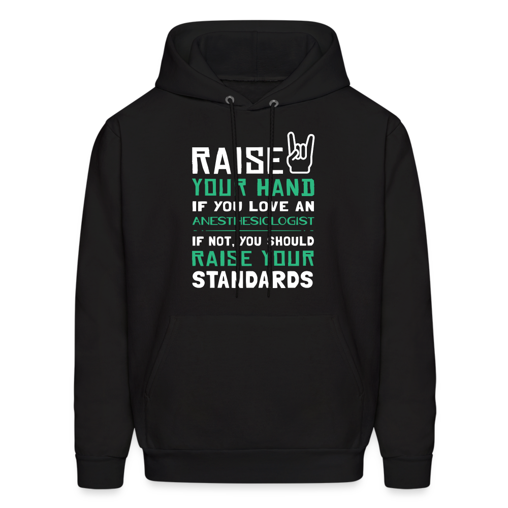 Raise your hand if you love Anesthesiologist Men's Hoodie-Men's Hoodie | Hanes P170-Teelime | shirts-hoodies-mugs