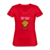 Fry Day Women's V-Neck T-Shirt-Women's V-Neck T-Shirt | Fruit of the Loom L39VR-Teelime | shirts-hoodies-mugs