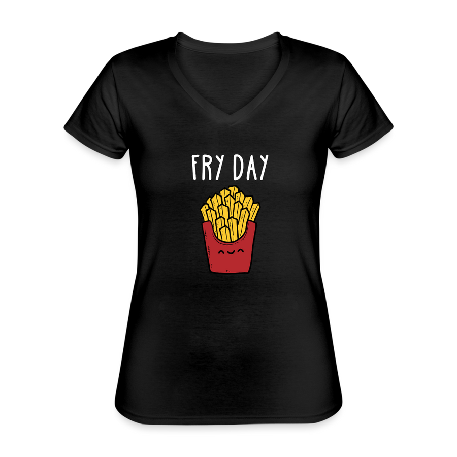 Fry Day Women's V-Neck T-Shirt-Women's V-Neck T-Shirt | Fruit of the Loom L39VR-Teelime | shirts-hoodies-mugs