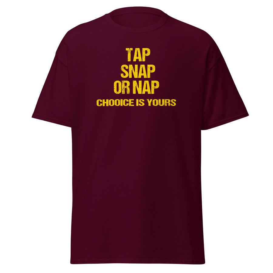 Tap, Snap or Nap Unisex T-shirt-Teelime | shirts-hoodies-mugs