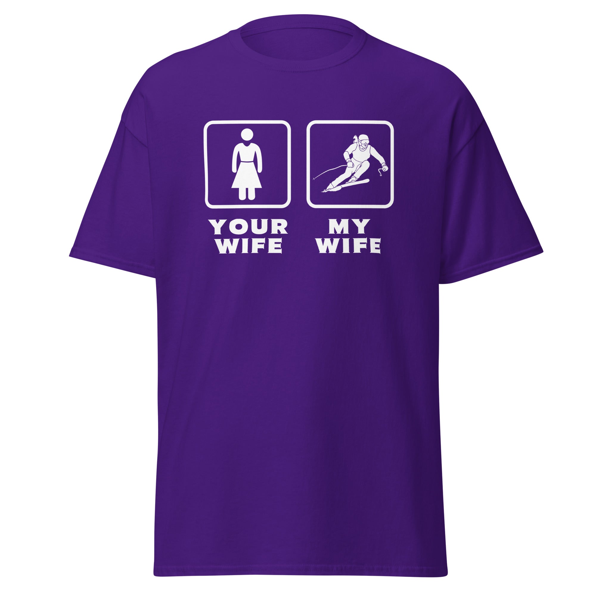 Skiing - Your wife My wife Unisex T-Shirt-Teelime | shirts-hoodies-mugs