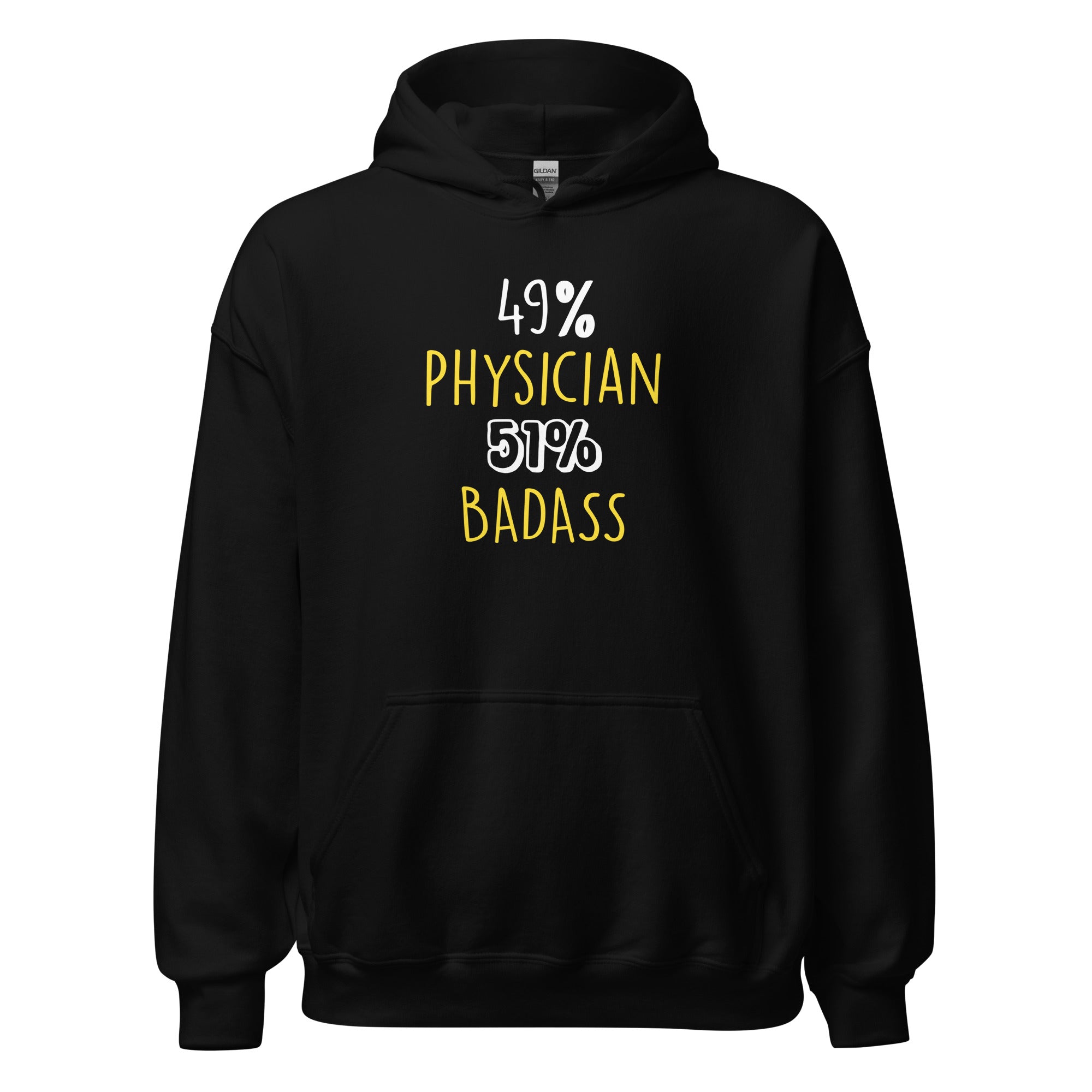 Physician Shirt - 49% Physician 51% Badass Unisex Hoodie-Teelime | shirts-hoodies-mugs