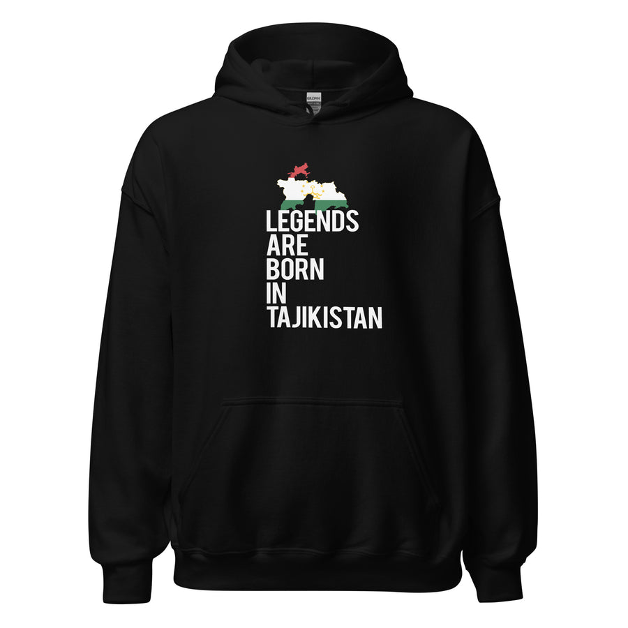 Legends are born in Tajikistan Unisex Hoodie-Teelime | shirts-hoodies-mugs