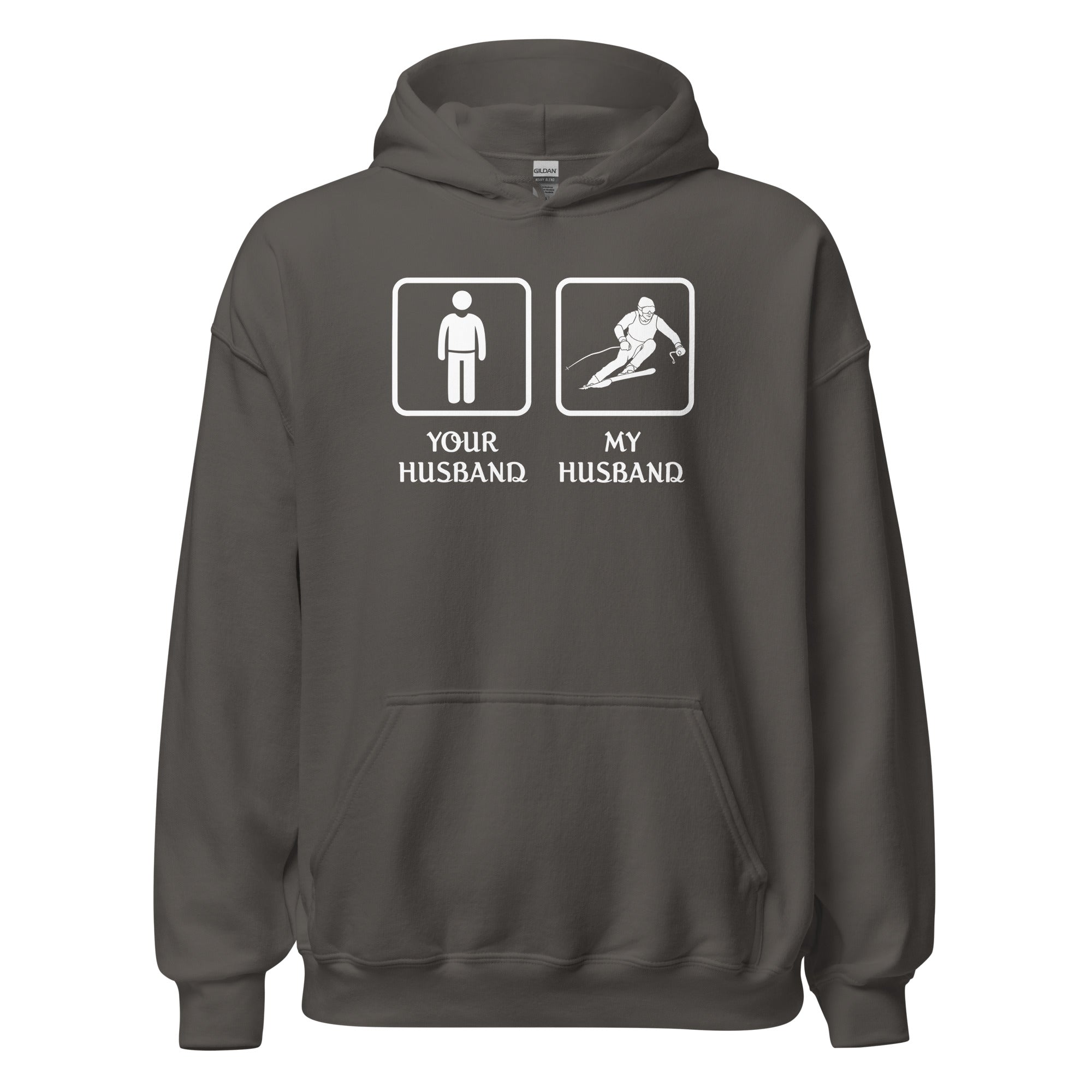 Skiing - Your husband My husband, Unisex Hoodie-Teelime | shirts-hoodies-mugs