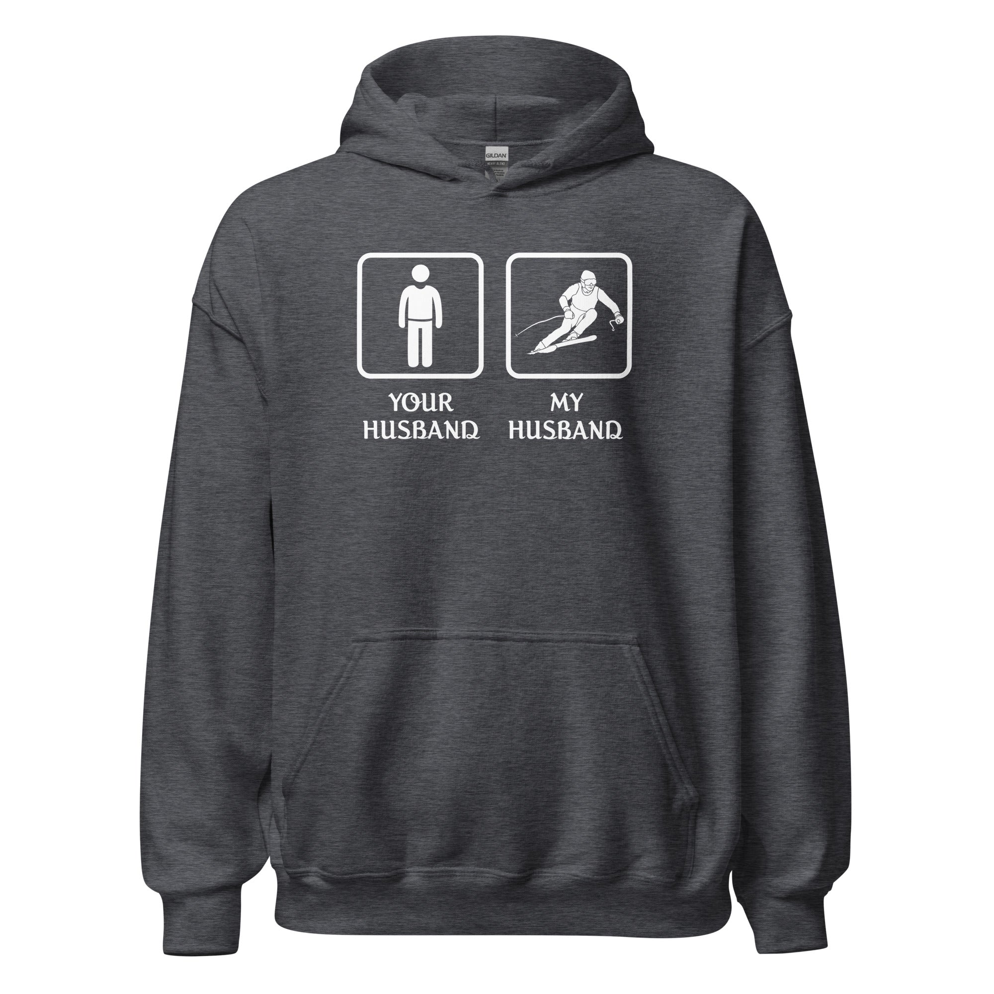 Skiing - Your husband My husband, Unisex Hoodie-Teelime | shirts-hoodies-mugs