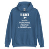 I ski because punching people is frowned upon Unisex Hoodie-Teelime | shirts-hoodies-mugs