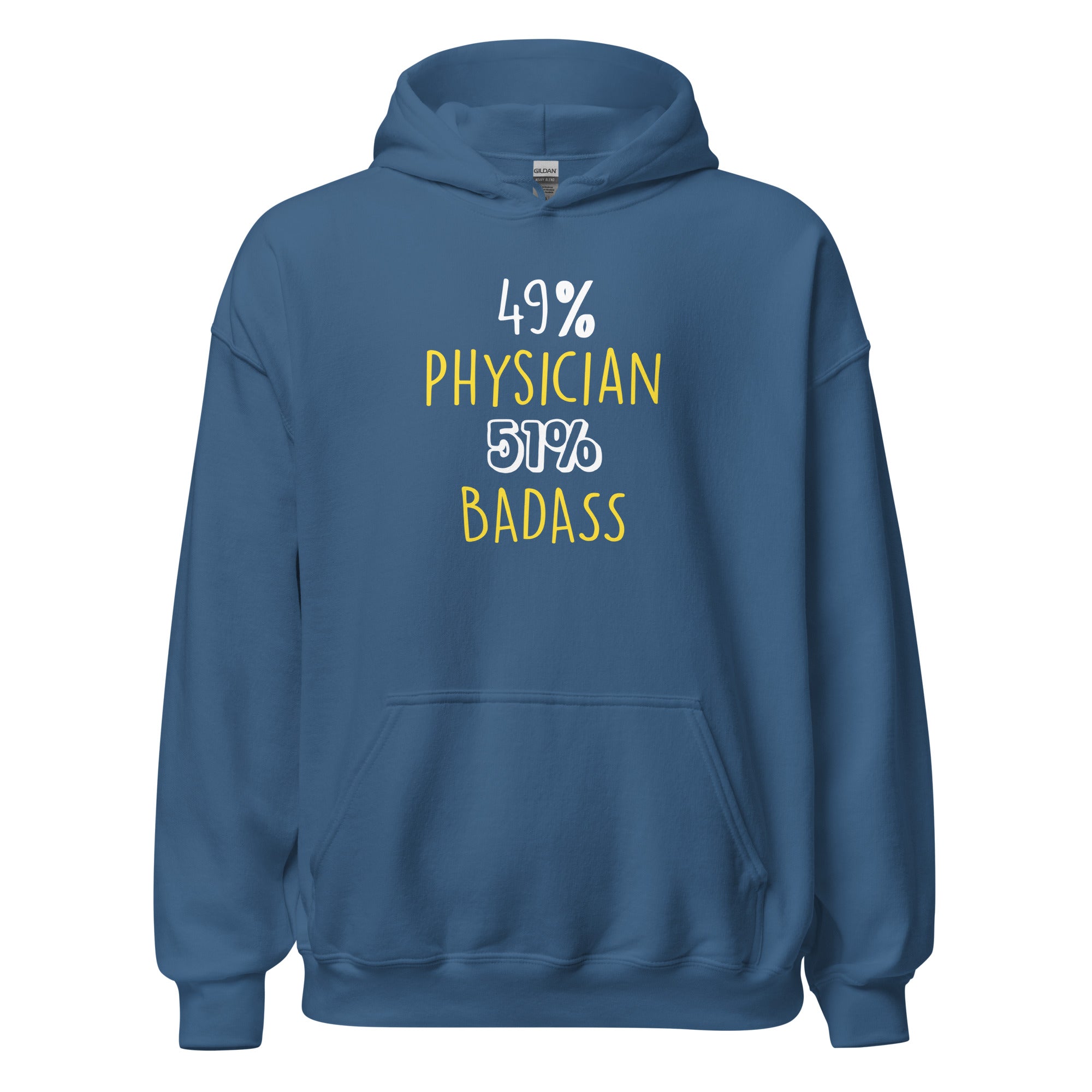 Physician Shirt - 49% Physician 51% Badass Unisex Hoodie-Teelime | shirts-hoodies-mugs