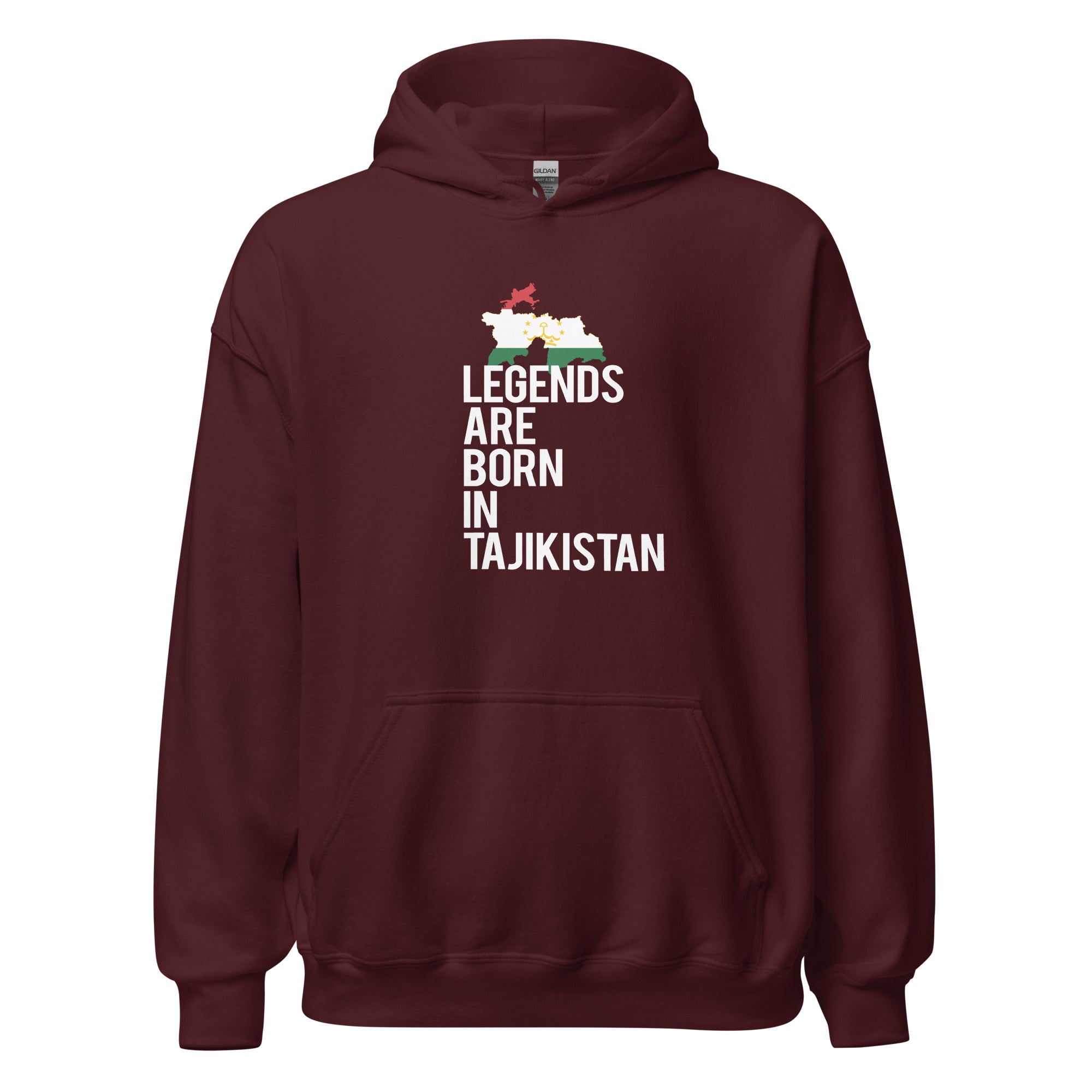 Legends are born in Tajikistan Unisex Hoodie-Teelime | shirts-hoodies-mugs
