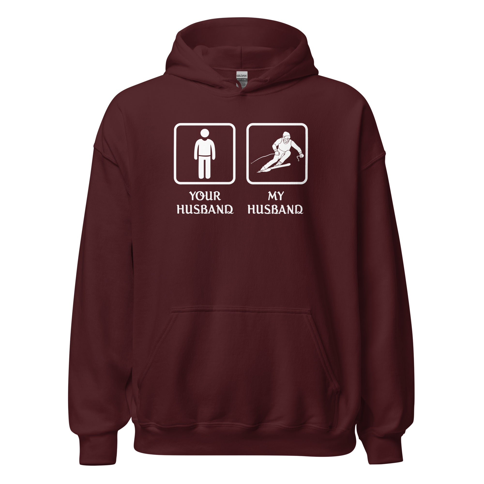 Skiing - Your husband My husband, Unisex Hoodie-Teelime | shirts-hoodies-mugs