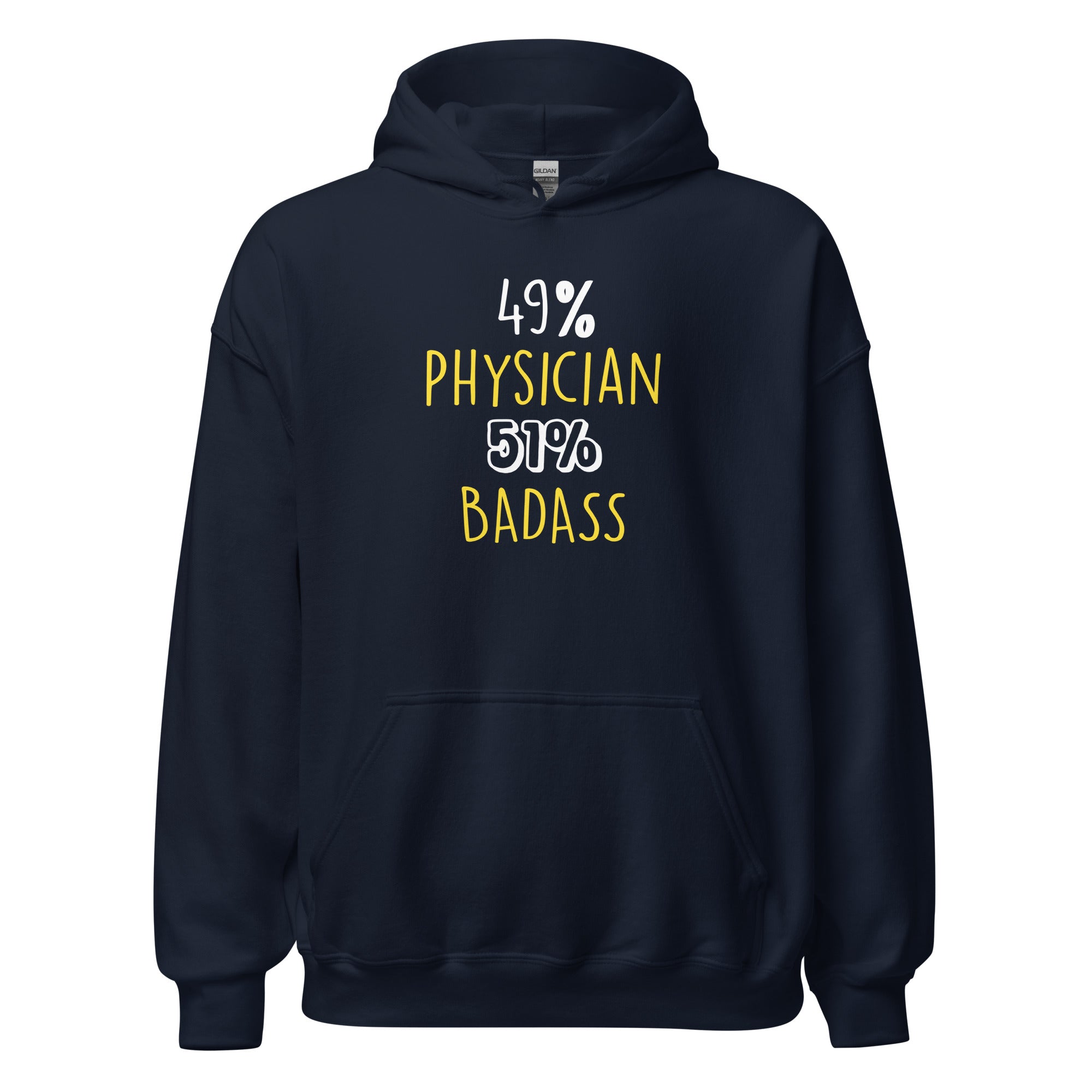 Physician Shirt - 49% Physician 51% Badass Unisex Hoodie-Teelime | shirts-hoodies-mugs