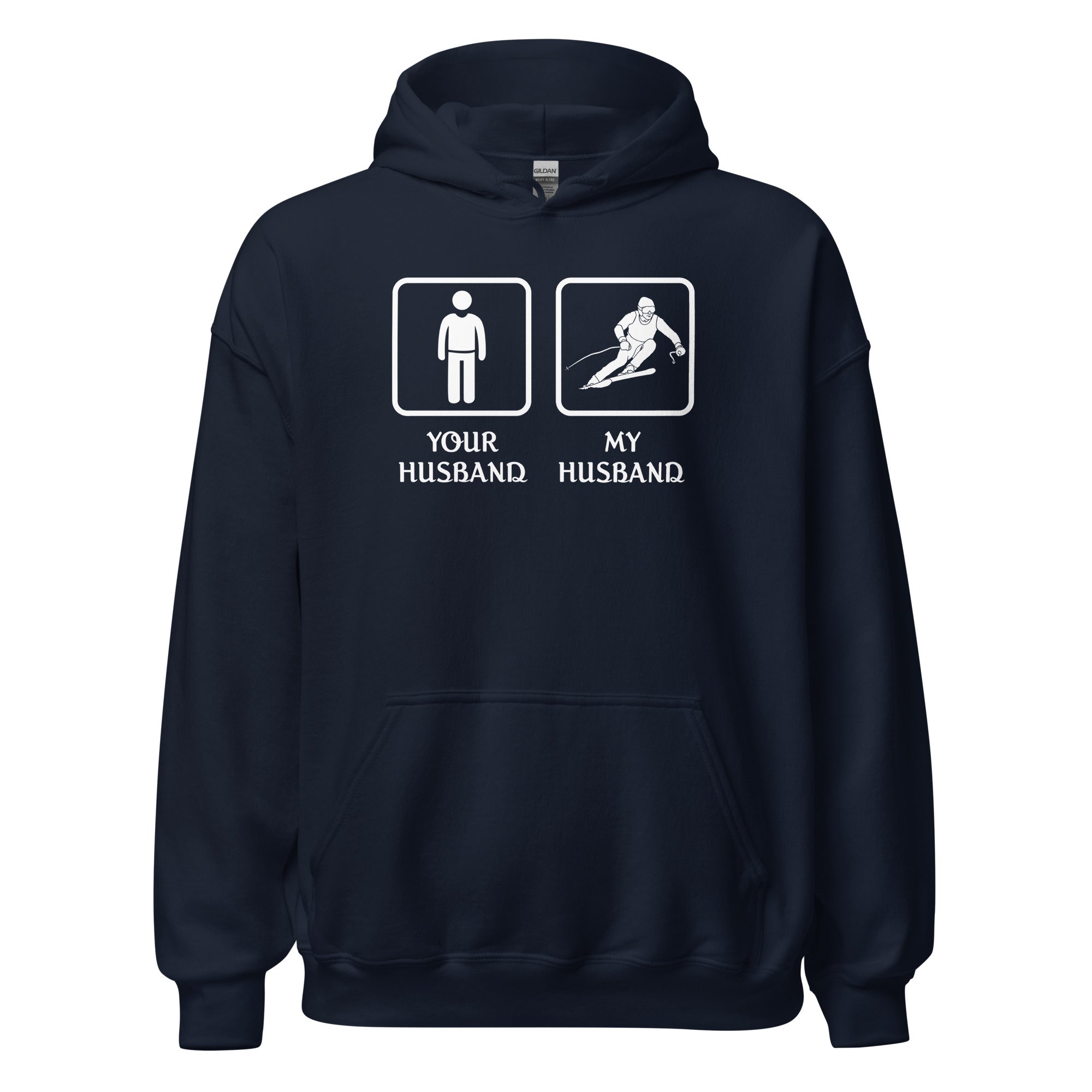 Skiing - Your husband My husband, Unisex Hoodie-Teelime | shirts-hoodies-mugs