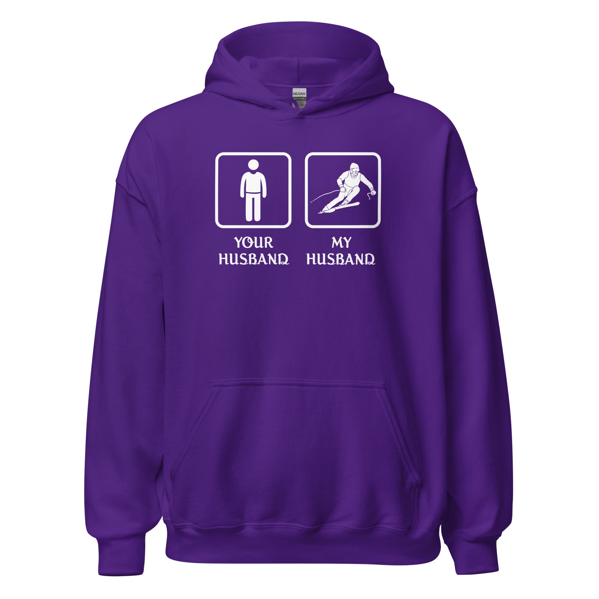 Skiing - Your husband My husband, Unisex Hoodie-Teelime | shirts-hoodies-mugs