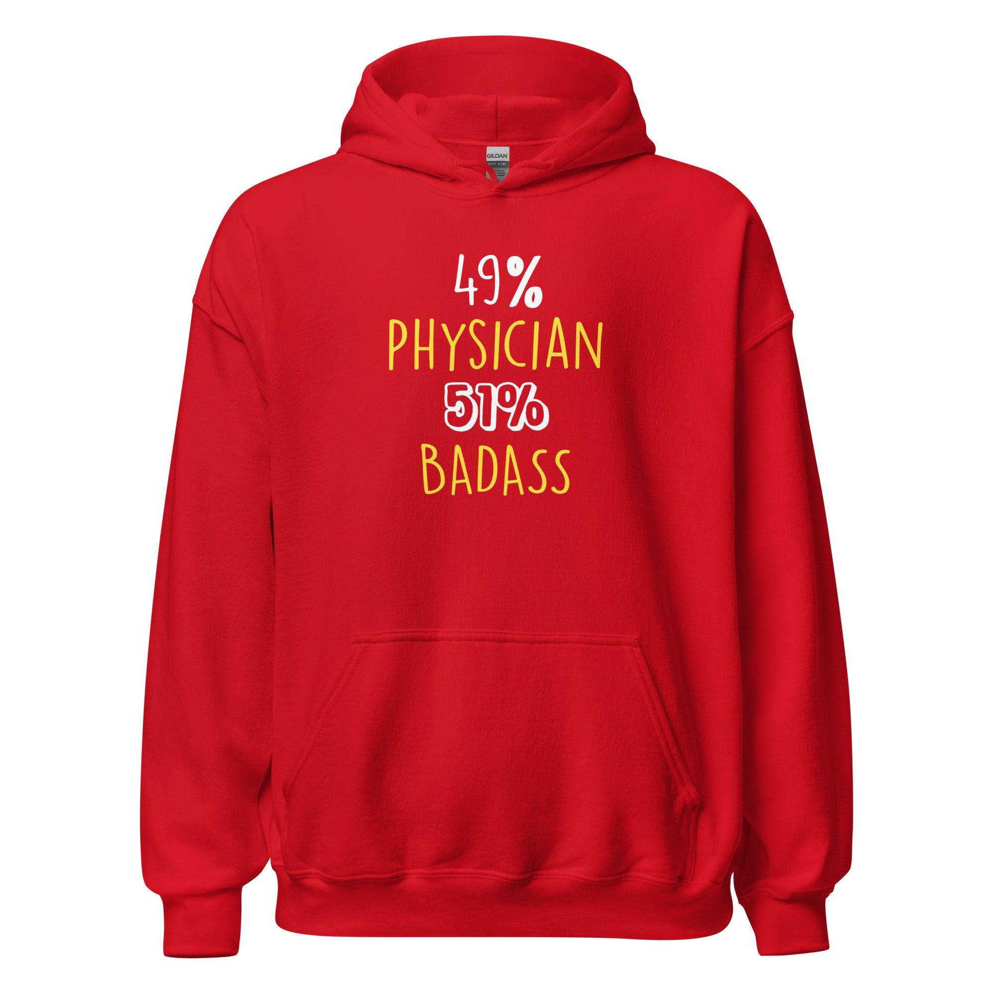 Physician Shirt - 49% Physician 51% Badass Unisex Hoodie-Teelime | shirts-hoodies-mugs