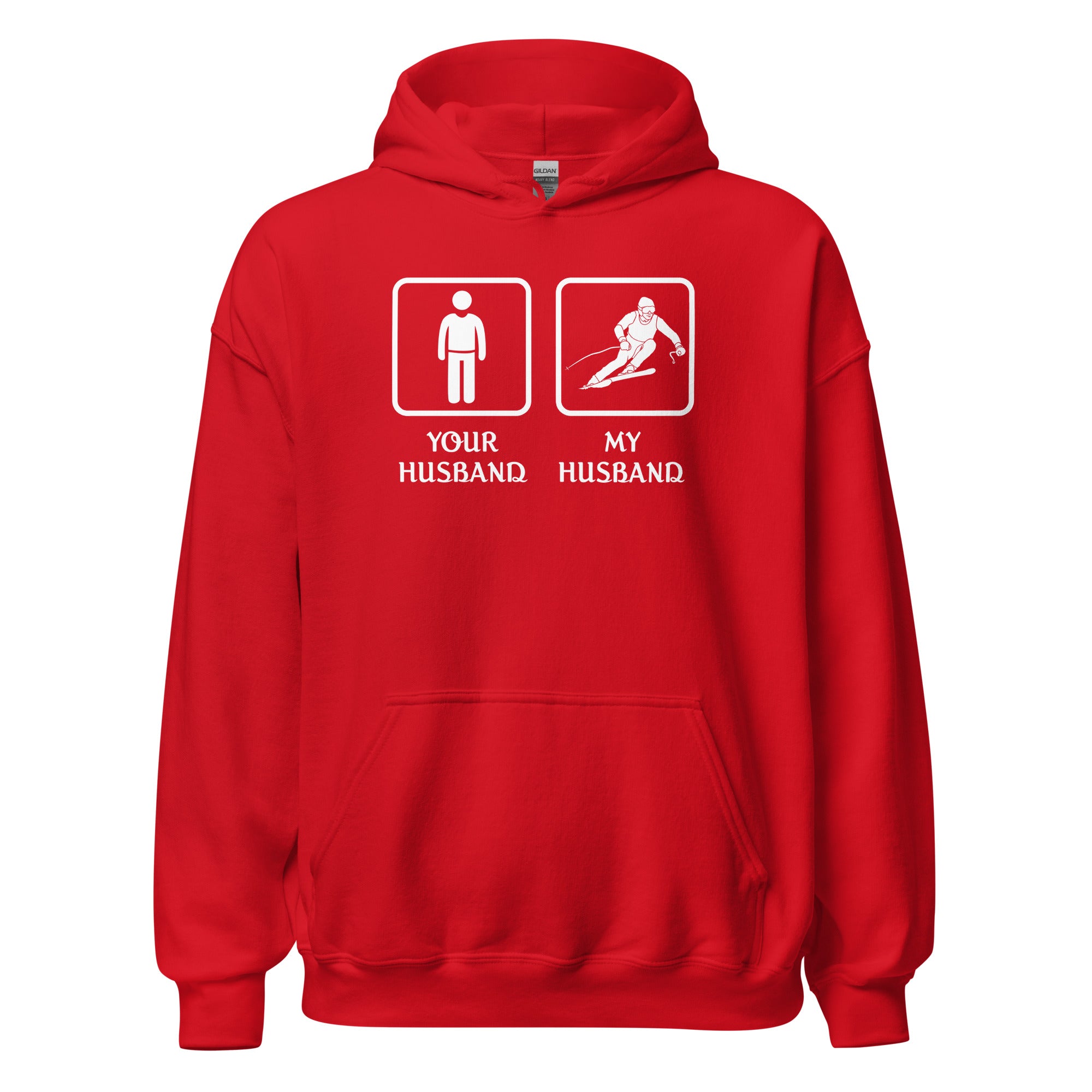 Skiing - Your husband My husband, Unisex Hoodie-Teelime | shirts-hoodies-mugs