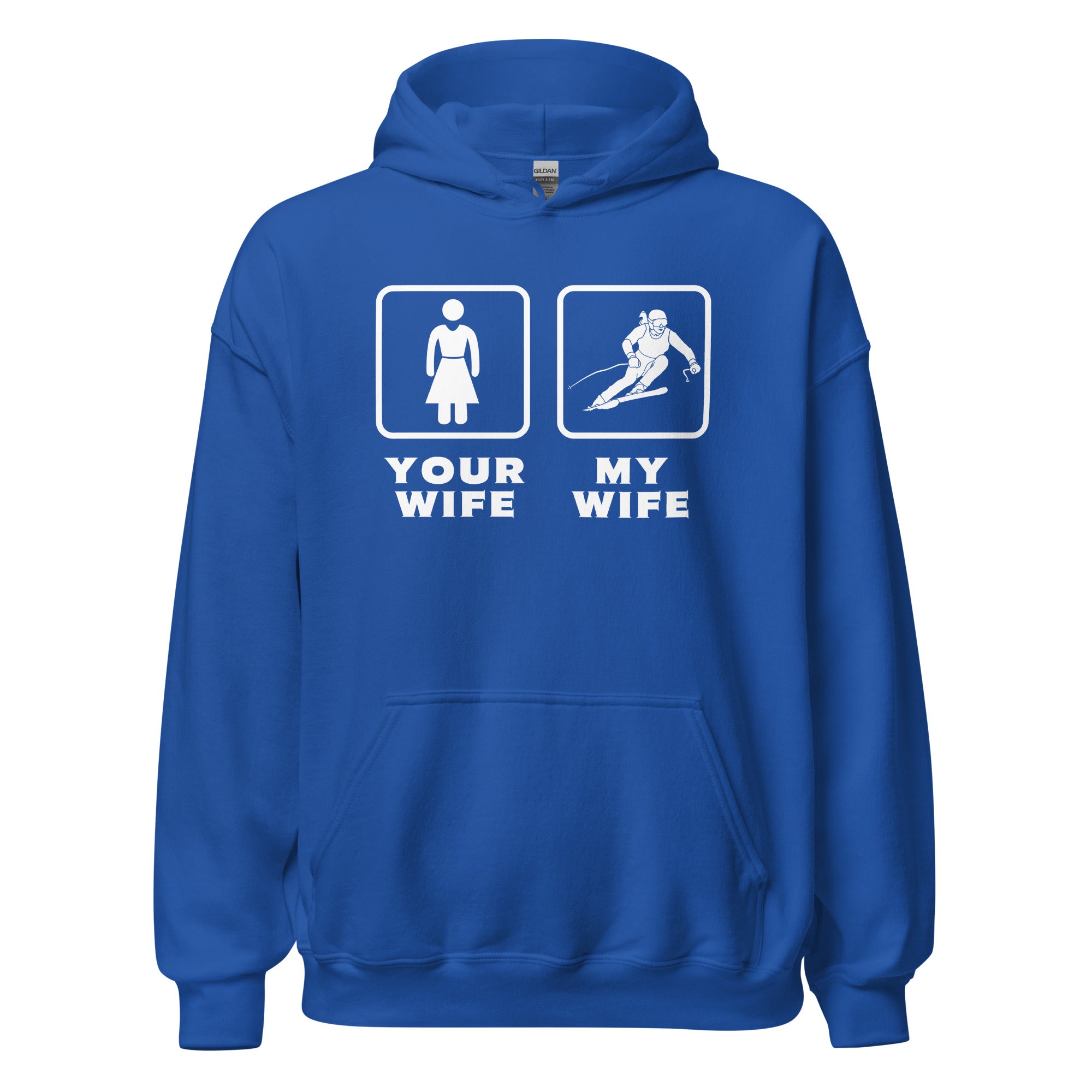 Skiing - Your wife My wife Unisex Hoodie-Teelime | shirts-hoodies-mugs