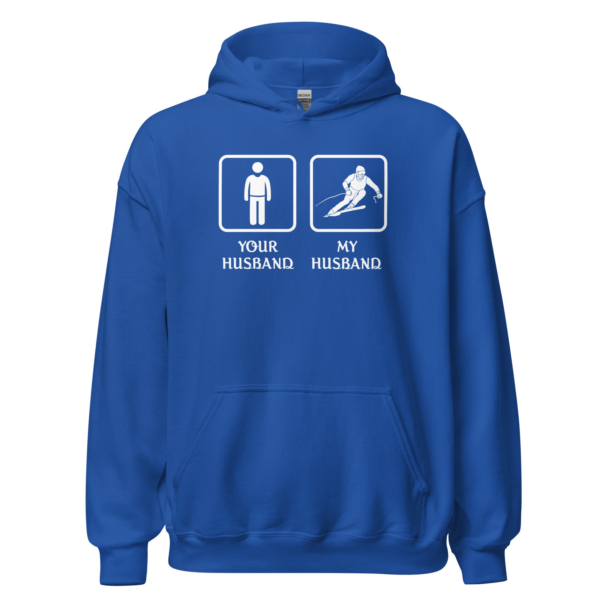 Skiing - Your husband My husband, Unisex Hoodie-Teelime | shirts-hoodies-mugs