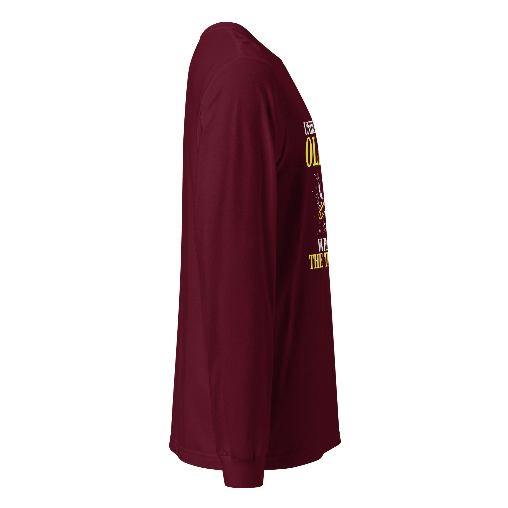 Never underestimate an old man who plays the trombone Unisex Long Sleeve Tee-Teelime | shirts-hoodies-mugs