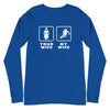 Skiing - Your wife My wife Unisex Long Sleeve Tee-Teelime | shirts-hoodies-mugs