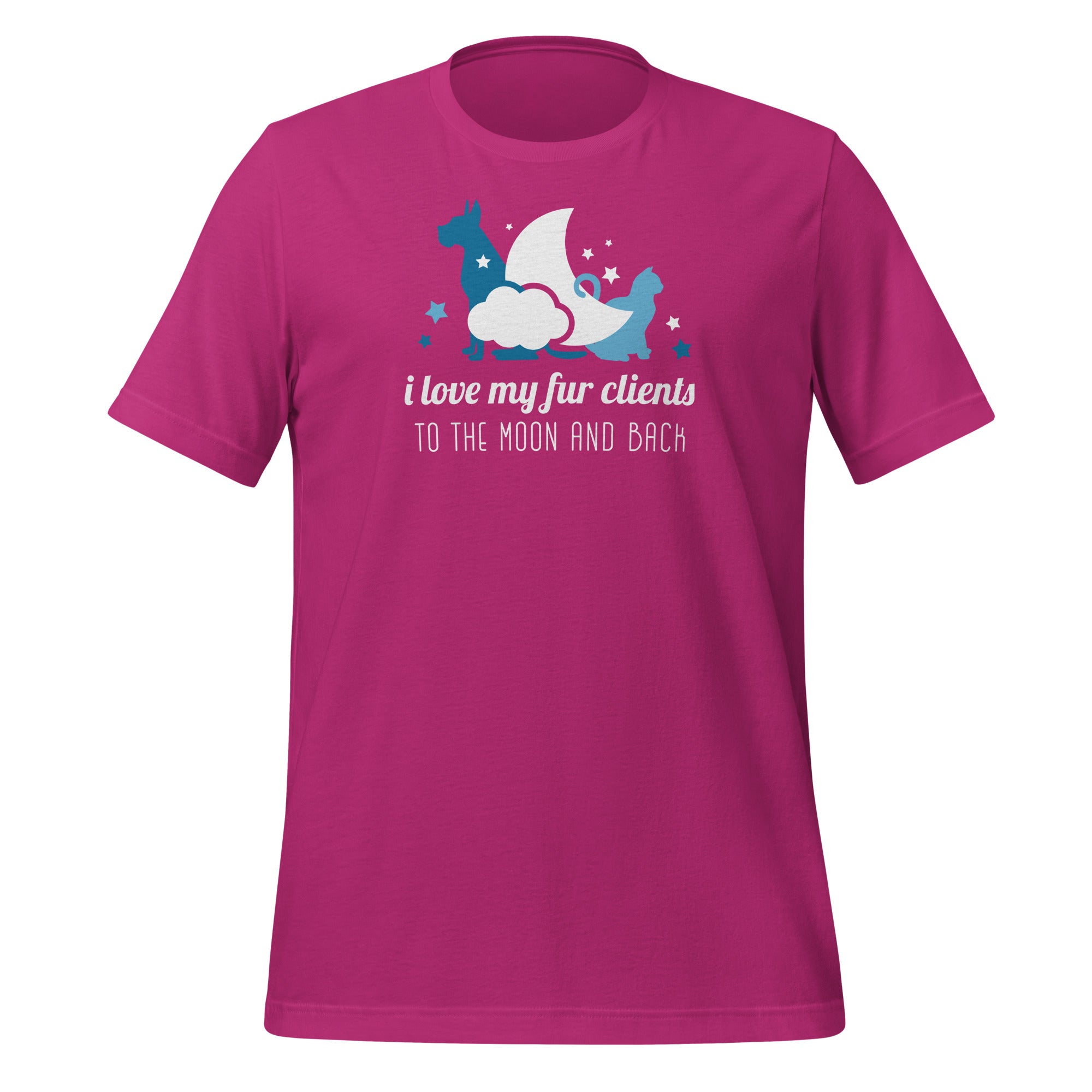 I love my fur clients to the moon and back Unisex t-shirt-Teelime | shirts-hoodies-mugs